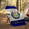 Personalized Custom Name Blanket - Coat of arms of El Salvador Print Design,Blanket for Sofa,Bed,Travel,Camping - Soft and Warm, Great Gift
