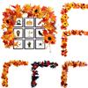 Autumn Leaves Garland Hanging For Home Wreath Foliage Maple Leaves Hanging Garland Seasonal Home Party Decorations