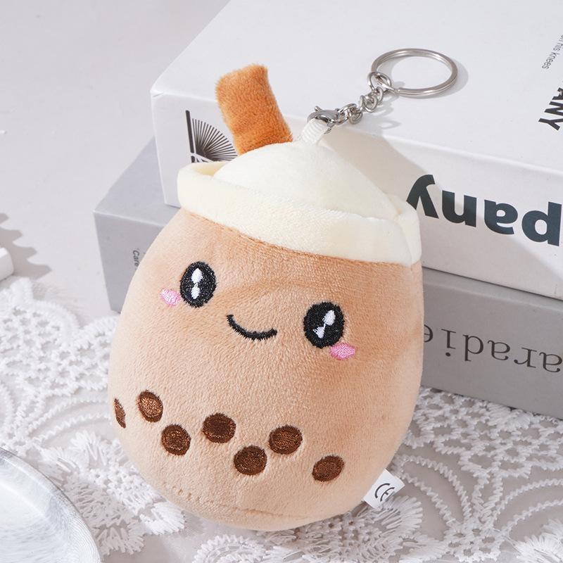 Плюшевый брелок в виде куклы с фруктовым бабл-ти в подарок