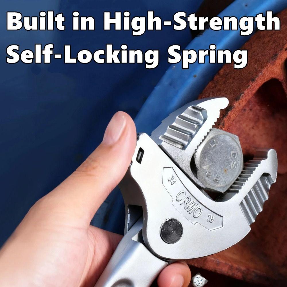 Chromium-molybdenum Steel Crab Claw Wrench Heavy-Duty Adjustable Adjustable Ratchet Wrench Multifunctional Self-Locking Wrench