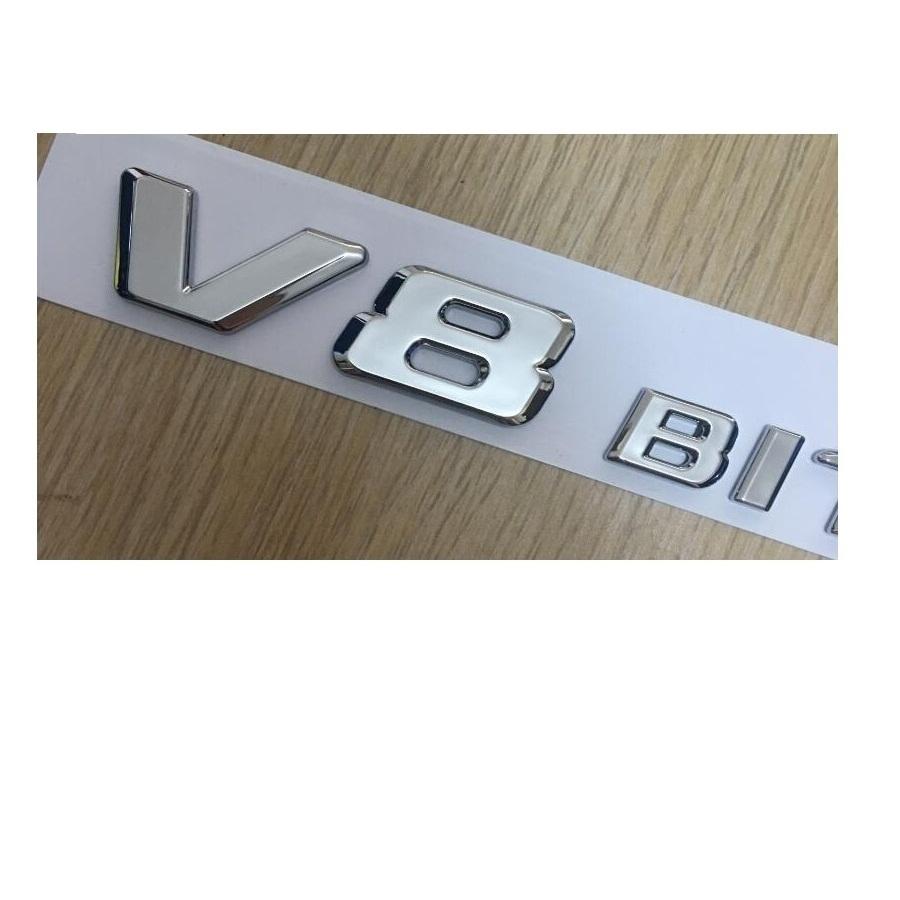 Chrome Letters C32 C43 C55 C63 Symbols V8 BITURBO 4MATIC Sticker for Benz AMG W204 W205 Trunk Fender Emblems AX1