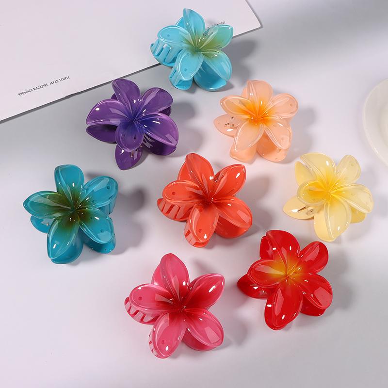 Seaside Vacation Hair Clip Back Of The Head With Multi-Color Optional Bauhinia Clip