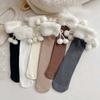 Long Tube Sock Lamb Wool Stocking Autumn&Winter Bow Socks Breathable Plush Hosiery Toddle