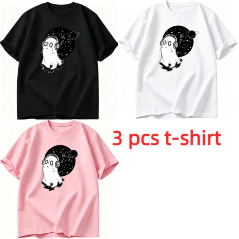 Trendy Anime Cartoon Print Men's T-Shirts Summer Fashion Street Outdoor Casual T-shirt Tops for Men's and Women's Tees Top