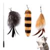 GHOSTCAT Cat Animal Natural Feather Cat Set of Cat Cat поставляется с игрой в уникальный стресс, совместимый с отсутствием безопасных принадлежностей для домашних животных Мяч, хвост,