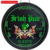 1 шт. 2d Плоский ретро-украшенный уличный ирландский бар ко Дню Святого Патрика круглый деревянный знак - 20 см, знак Lucky Grass, подходит для семейного бистро