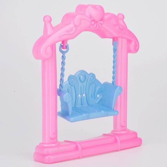 Kids Girls Toy Play House Miniature Swing Dol-lhouse Furniture Doll Decor Gift