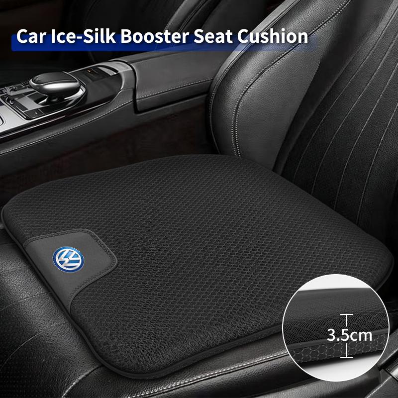 CUP1 Car Breathable Ice-Silk Booster Height Increasing Seat Cushion Auto Interior For VW Jetta Beetle Golf Tiguan Sharan Touran