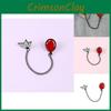 Unique U Shaped Alloy Brooch With Charming Cute Red Balloon And Boat Details