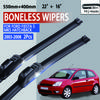 For Ford Fiesta 5 MK5 Hatchback 2003-2008 Car Windshield Wiper U-type Soft Rubber Frameless Bracketless Car Wipers 22"+16"