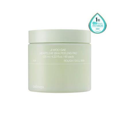 [CELIMAX] Пилинг-диски JI WOO GAE Heartleaf BHA 125 мл / 60 дисков