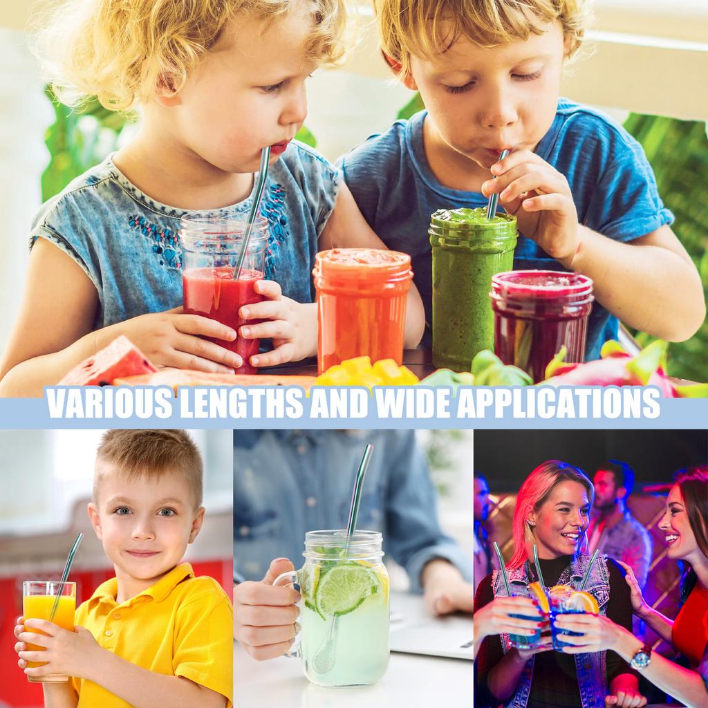 10Pcs Straws Spoon Stainless Steel Straw Spoon 7.2 Inch Yerba Mate Tea Drinking Straws Multifunctional Filtered Spoons Drinking