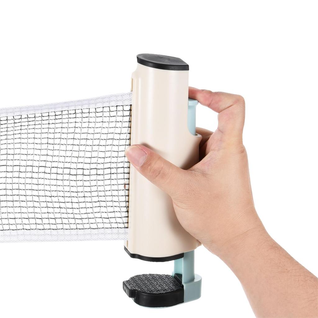 M METERXITY Table Tennis Net Replacement Extendable Ping Pong Net with Plastic Posts for Game Sports Blue and White