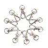 10Pcs Mini Aluminum Alloy Keychain Making Snap Spring Clip Hook Carabiner Buckle