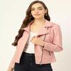Noora Women's LADY PINK Leather JACKET Однотонная женская куртка для верховой езды с длинными рукавами