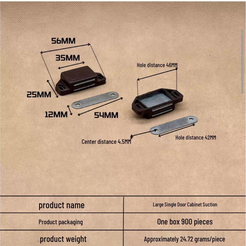 ABS Plastic Single Door Magnetic Catch Clip for Cabinet/Wardrobe