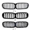 LED White Light Gloss Black Car Front Bumper Kidney Grill Grilles For BMW 5 Series G30 G31 F90(M5) LCI 2020-2023 ABS Car Styling