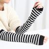 Girls Knitted Long Sleeve Handschoenen Elbow Mittens Wristband Arm Warmer Fingerless Long Gloves