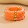 Vintage Acrylic Bamboo Beads Bracelet for Women Multi Color Stretchy Resin Girls Charm Couple Bangles Gift Men Jewelry