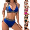 Women's Split Sexy Bikini Fashion Beach Solid Colour Seaside Swimwear