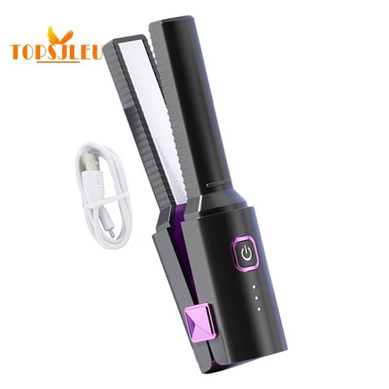 Портативный беспроводной выпрямитель для волос, быстрый нагрев 30 секунд, стайлер двойного назначения, зарядка через USB, автоматическое выключение, беспроводная защита от ожогов, стайлер для волос в путешествиях