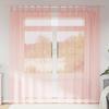 VidaXL Voile Curtains with Loops 2 Pcs Pink 140x245 Cm, Net Curtain, Sheer Curtain, Window Voile, 4102289