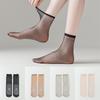 New Women Elastic Long Socks Silicone Non-slip Summer Ultra-thin Transparent Crystal Silk Socks Anti-hook Invisible Short Socks
