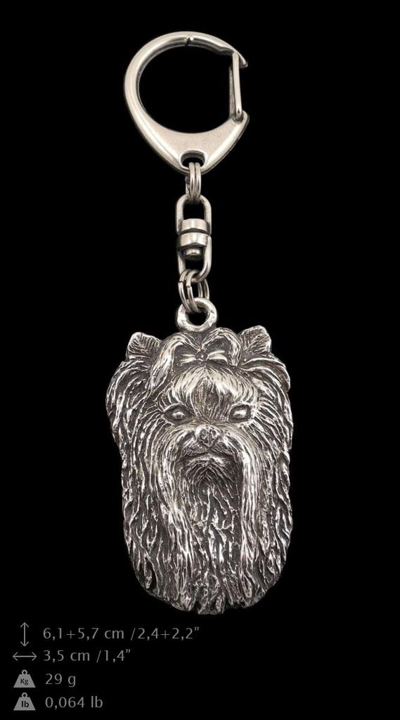 Yorkshire Terrier, Yorkie II – Silver-plated key ring with a dog in a gift box, handbag decoration | Art-Dog