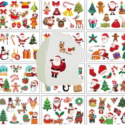 Модные рождественские светящиеся наклейки-татуировки, 2 шт.. Рождество 12 видов - 2 вида