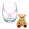 Sears Color Changing Glass Tumbler Birthstone Color Crystal January Garnet Teddy Bear Stuffed Toy Brown Teddy [Sears] Sh84-0001-tdt-01-b-01