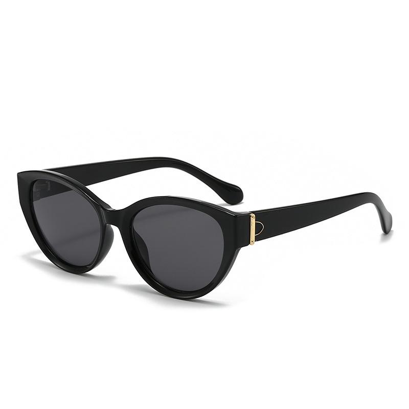 Cat Eye Sunglasses Women'S High-End Face Small Retro Black Frame Sunglasses Women'S Uv Protection