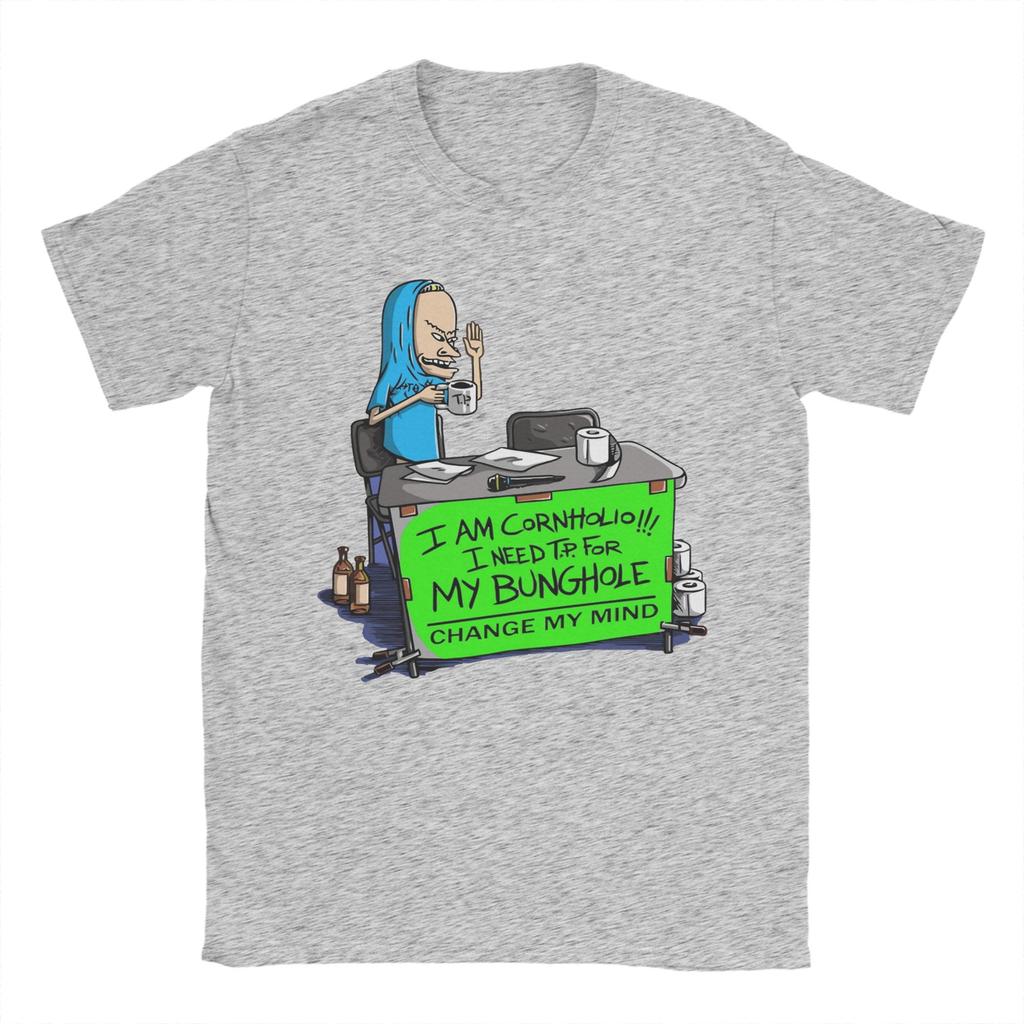 Funny Vintage Photograp Beavis And Butthead Funny TShirts Men Round Neck Pure Cotton T Shirts Short Sleeve Tee Shirt Clothes