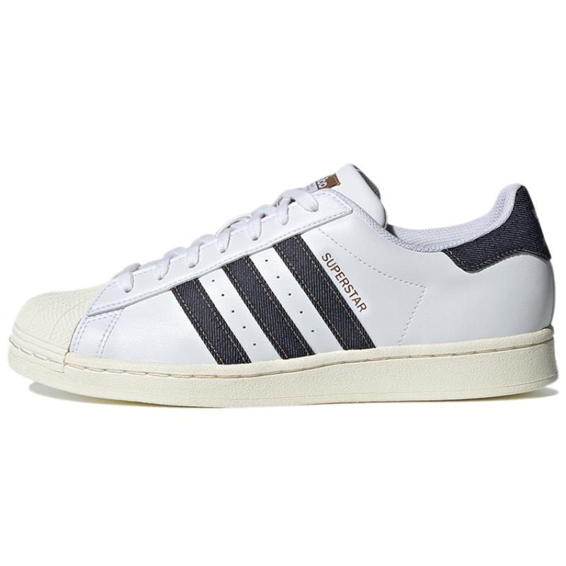 adidas Оригинальные кроссовки унисекс Superstar Белые/Синие кроссовки GX5187