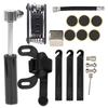 Portable Bicycle Pump 120PSI 16‑in‑1 Multifunction Tire Inflator Repair Patch Kit Bike PartsBlack