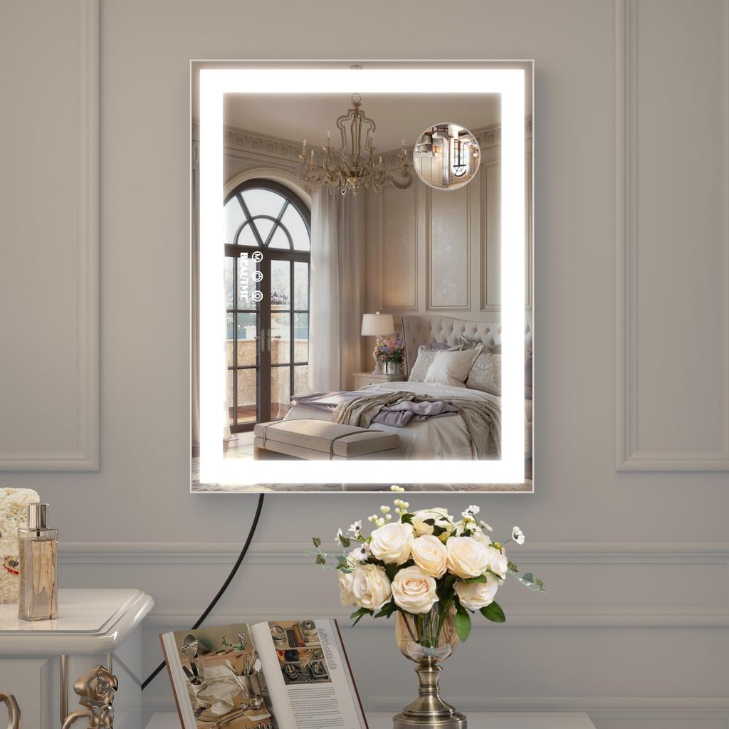 ANYHI Зеркало для актрисы, настольное, голливудское зеркало, зеркало для актрисы, настенное, светодиодное, поясное, зеркало для актрисы, светодиодное, подсвечиваемое, зеркало для макияжа, 3 режима освещения, регулируемое