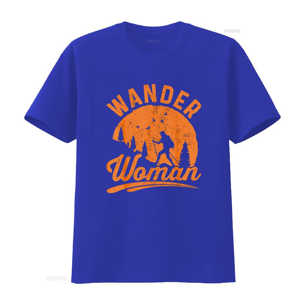 Wander Woman Футболка Черная Большая винтажная Стиранная Повседневная с принтом Мягкая Эластичная Стильная уличная одежда Универсальная Удобная мужская