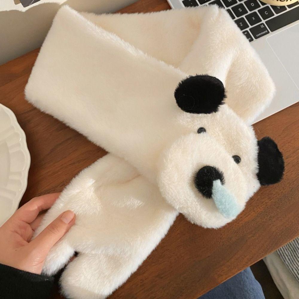 Cartoon Cross Scarf Thicken Neck Warmer New Neckerchief Wrap  Winter