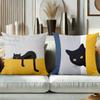 Cute Black Cat Patterned Cushion Covers for Home Polyester pillowcase, sofa decorative cushion cov Headboard Pillow