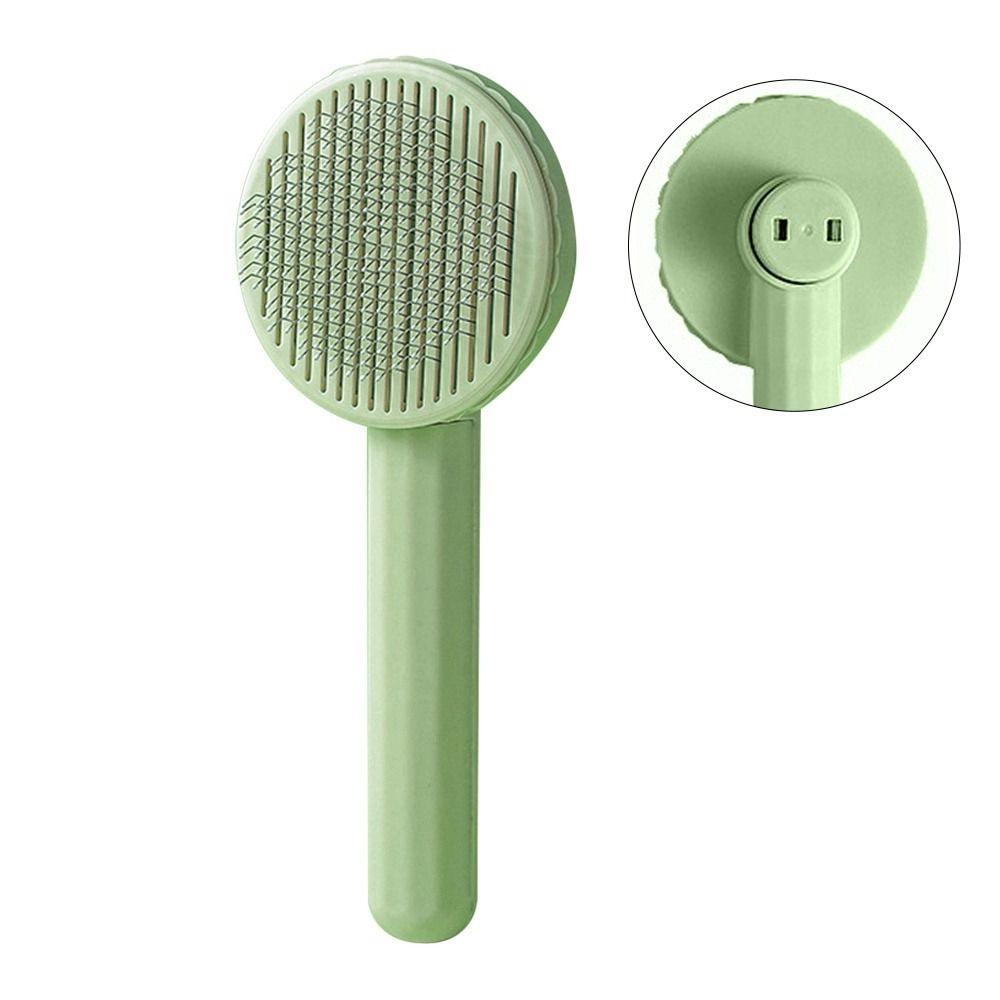 Convenient Pet Accessories Self Cleaning Grooming Massager Cat Brush Pet Comb Hair Remover Scraper