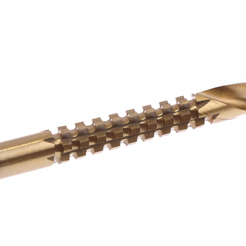 Набор из 6 шт. кобальтовых сверл с левой резьбой, метчик для винтов, метрический, комбинированный, сверло-метчик