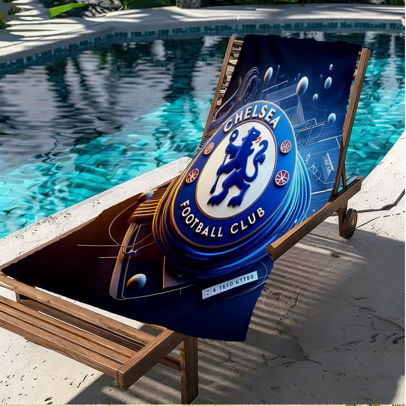 Chelsea F.C Print Beach Towel, Versatile Lightweight Absorbent Beach Towel for Pool Surf Yoga Bathroom, Perfect Birthday Holiday Gift