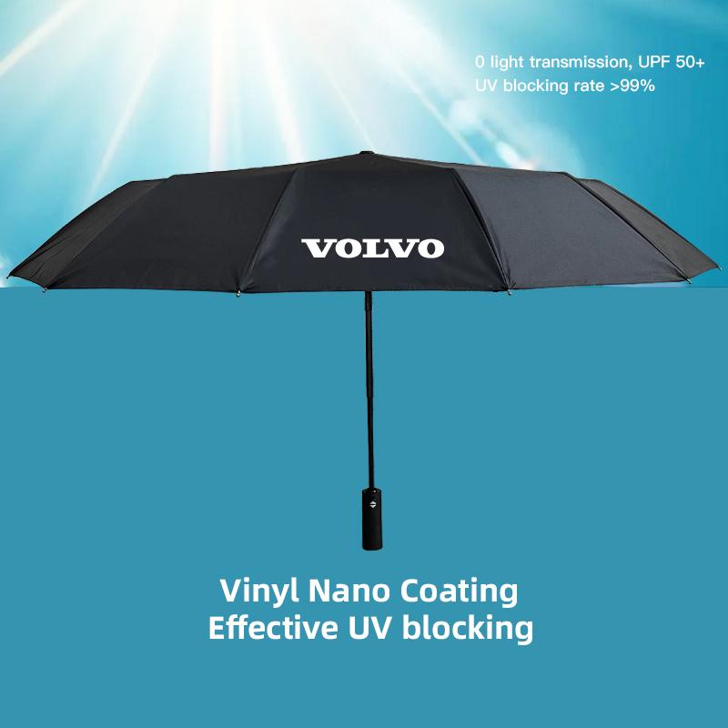 Car Automatic Umbrella Portable Folding Volvo Logo Accessories For Volvo V60 V40 XC90 S60 C30 XC60 V50 S90 XC40 T6 V90 EX90 XC70