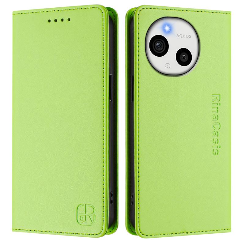 Luxury Leather Case For Sharp Aquos R9 Pro/Sharp Aquos Sense 9 Plus/Aquos R9 RFID Blocking Card Slots Magnetic Attraction Stand Shockproof Flip Cover