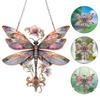 Dragonfly Sun Catcher Acrylic Hanging Ornament Colorful Dragonfly Window Suncatcher with Metal