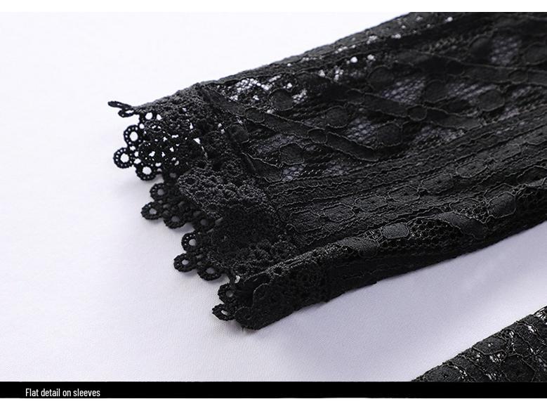 Платье Platycodon Slim Fit Black Fishtail Long Dress для больших размеров - Европейская и американская коллекция Весна/Осень