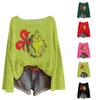 Ayollar Modasi Dumaloq Bo'yin Uzun Qisma Pullover Faux Sviter Trikotaj Pullover Top