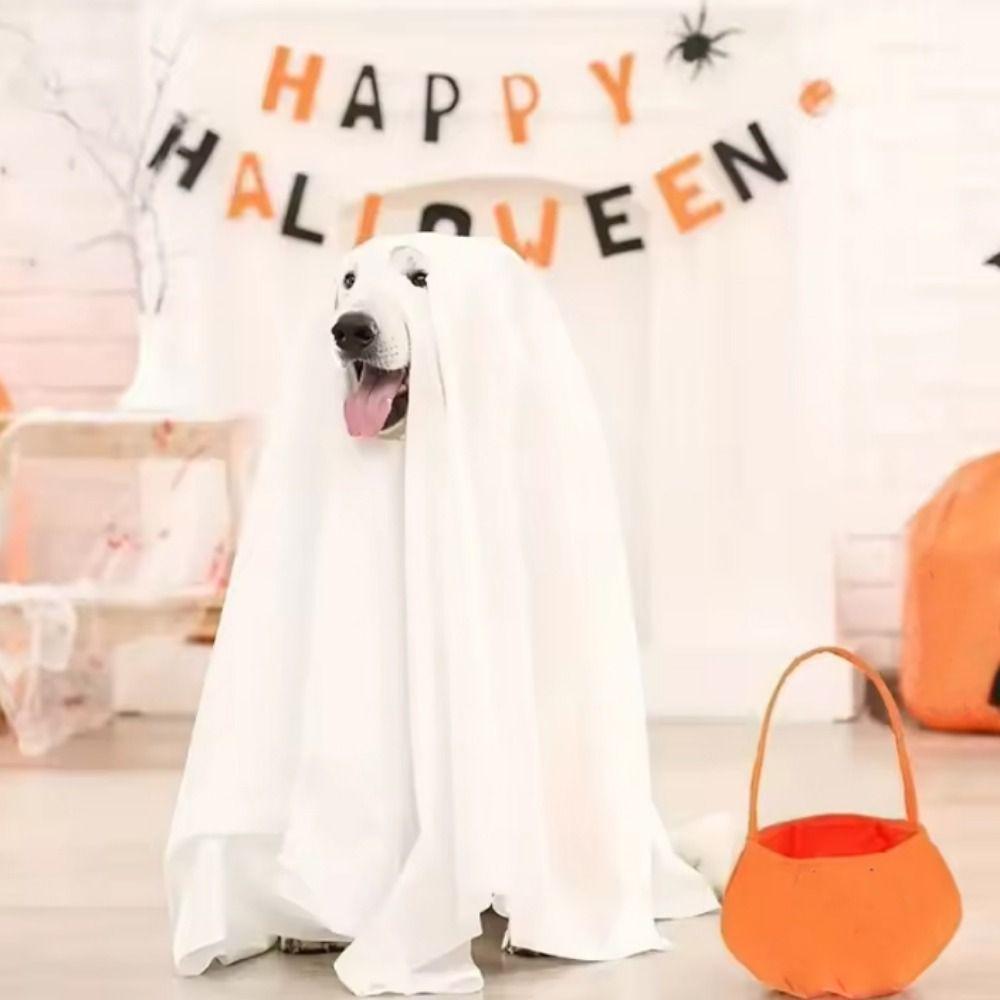 Decorative Dog Ghost Cape Scary Pet Cosplay Clothes Cat Halloween Capes Halloween