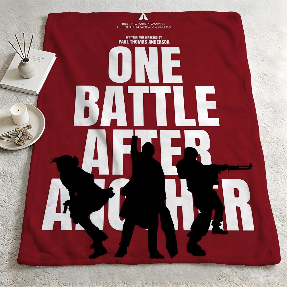movie O-One Battle After Another-r Throw Warm Soft Flannel Blanket, Multi-use for Sofa Bed Camping Travel Nap