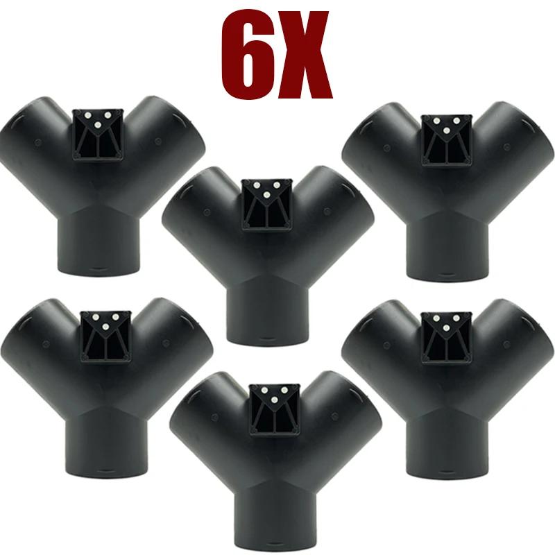 1/2/4/6X 75mm/2.95inch Car Truck Air Vent Outlet Diesel Parking Heater Ducting Y Piece Duct Pipe Connector 3 Outlets w/ Bracket