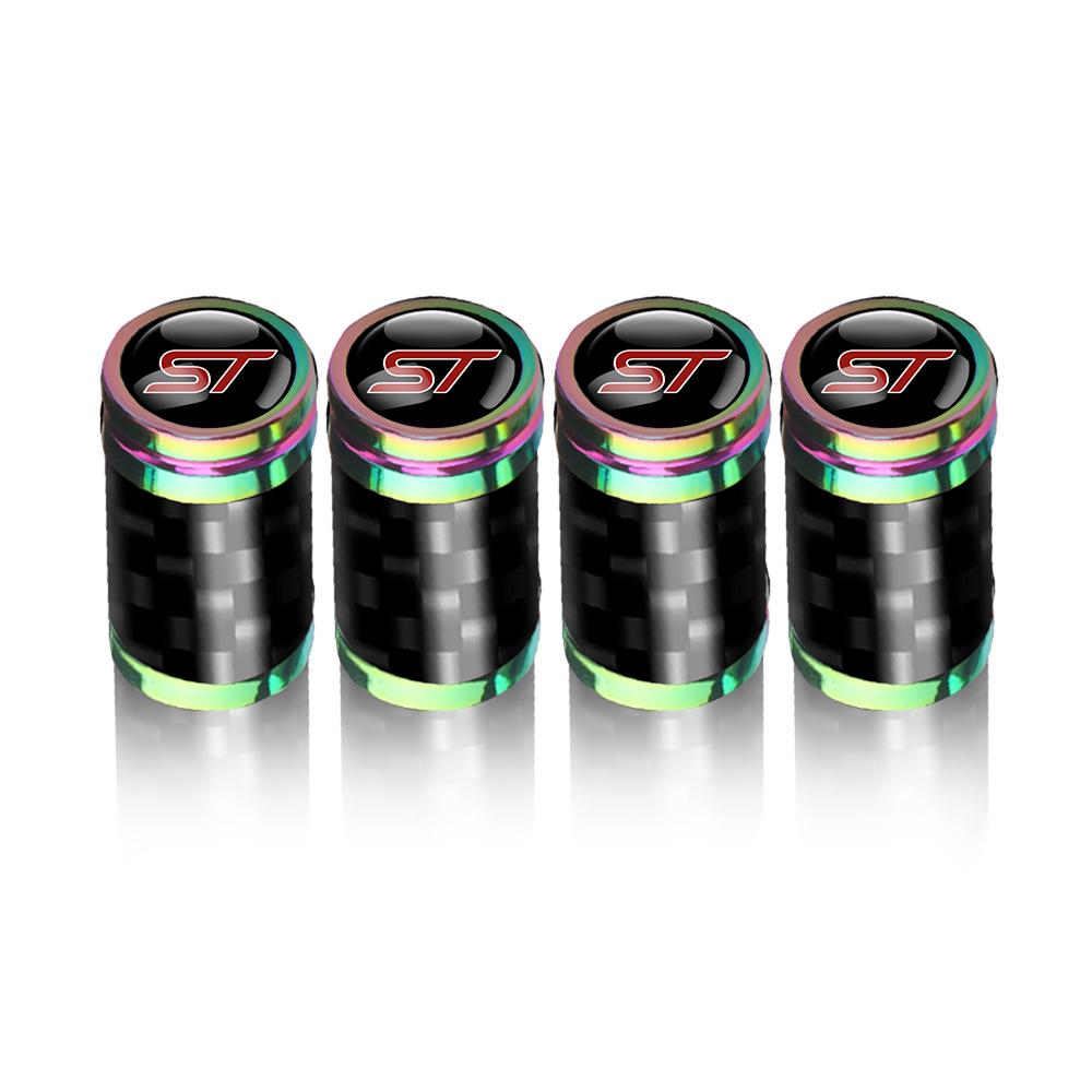 Carbon Fiber Car Wheel Tire Valve Cap Tyre Rim Stem Cover Accessories For Ford Ranger S-Max Focus Galaxy Mondeo Transit Tourneo